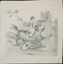 Untitled (Young Girl Riding a Dog)