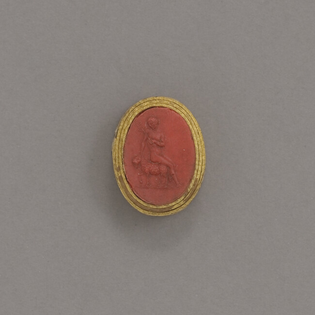 Sealing Wax Impression of a Cameo or Intaglio
