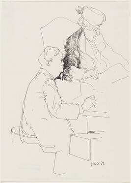 Study of Two Seated Figures