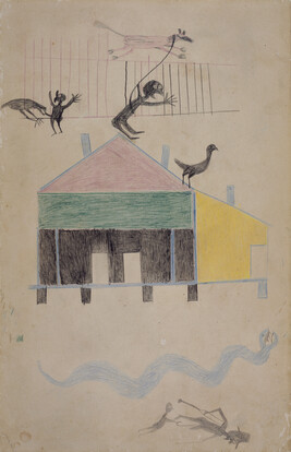 House with Figures and Animals (House with Figures; House with Figures and Snake)