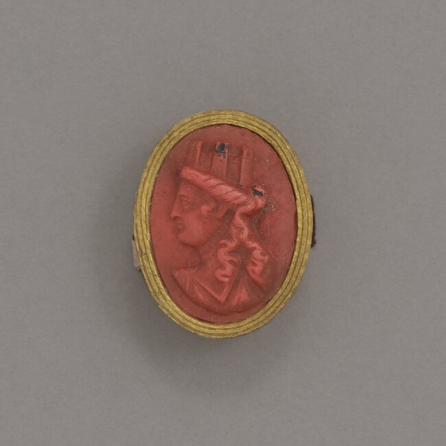 Sealing Wax Impression of a Cameo or Intaglio (Tyche)