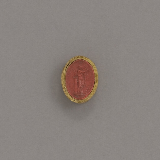 Sealing Wax Impression of a Cameo or Intaglio (muse)