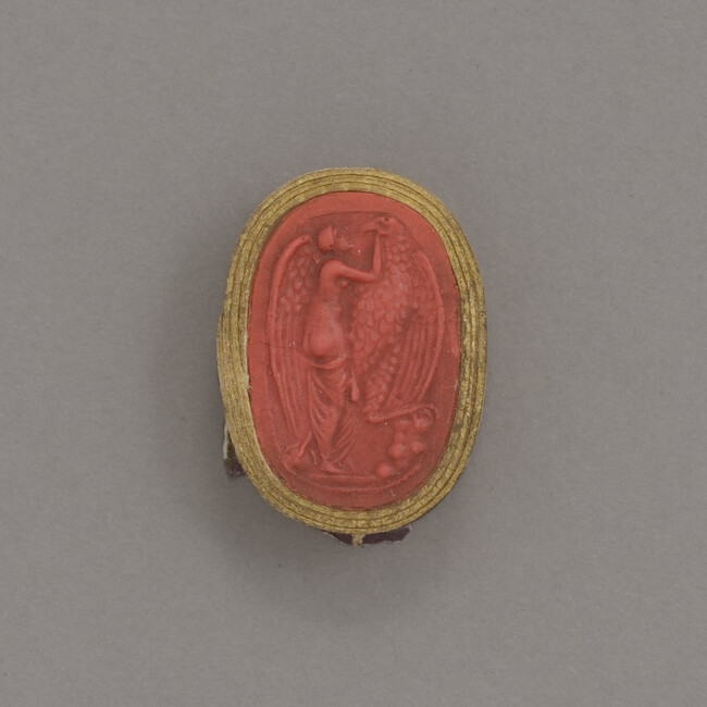 Sealing Wax Impression of a Cameo or Intaglio (Leda and the Swan)