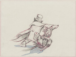 J. Worthington Foulfellow and Gideon (preliminary drawing for Pinocchio)