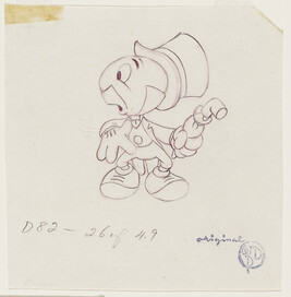 Jiminy Cricket (preliminary drawing for Pinocchio)