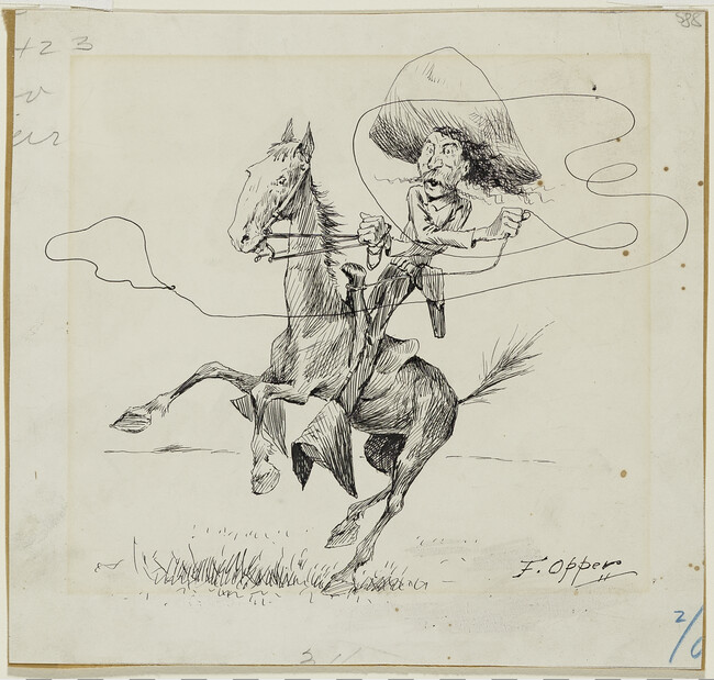 Untitled.  (Cowboy on a Pony, with a Lasso)