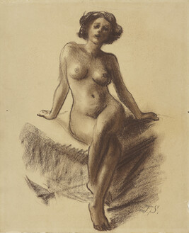 Nude Woman, Seated (obverse); Partial Figure Study (reverse)