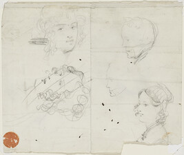 Untitled (Sketches of heads, etc.)