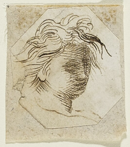 Head of Young Man Looking to the Left (octagonal)
