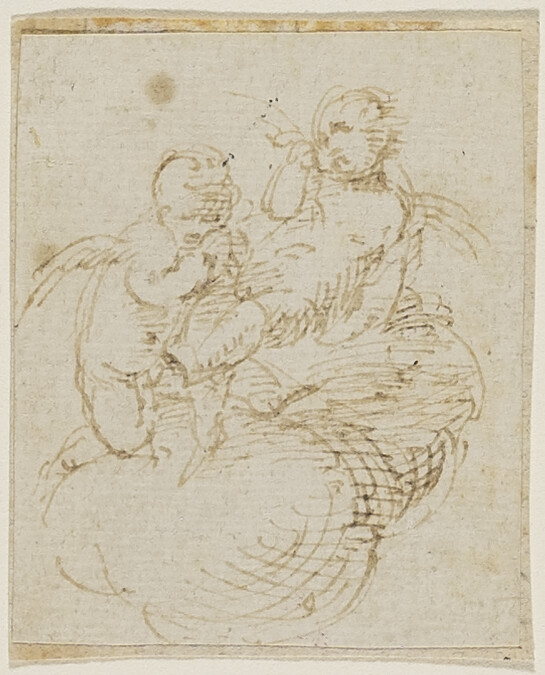 Two Putti on a Cloud