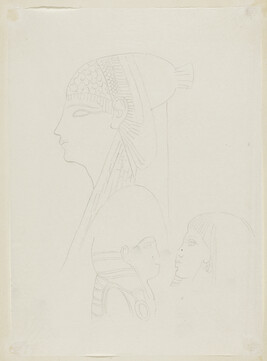 Three Profile Heads from a Bas-relief Near Damanhour, Lower Egypt (tracing of an engraving)