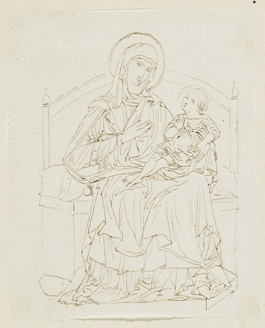 Madonna and Child (tracing of an engraving)