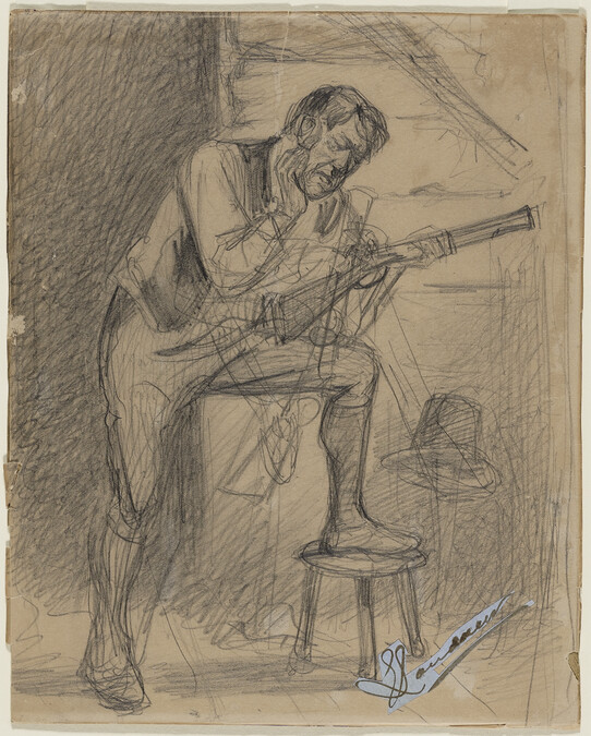 Untitled (Hunter holding a gun)