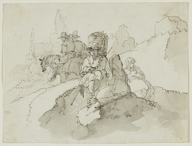 Landscape with Travellers and Peasants