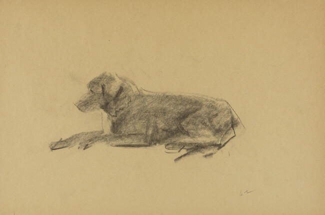 Untitled, Dog Lying Down (obverse);  Untitled, Male Nude on Knees, Bent Forward (reverse)