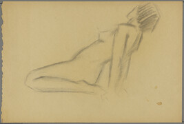 Untitled (Kneeling Female Nude Leaning Back)