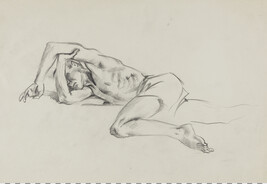 Untitled (Male Figure Lying on Side with Arms Overhead)