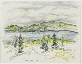 Untitled (River Landscape - Woodstock, Vermont?)