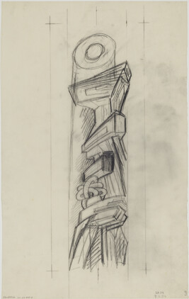 Study of Decorative Vertical Form for Machine Image II (Panel 10) for The Epic of American Civilization