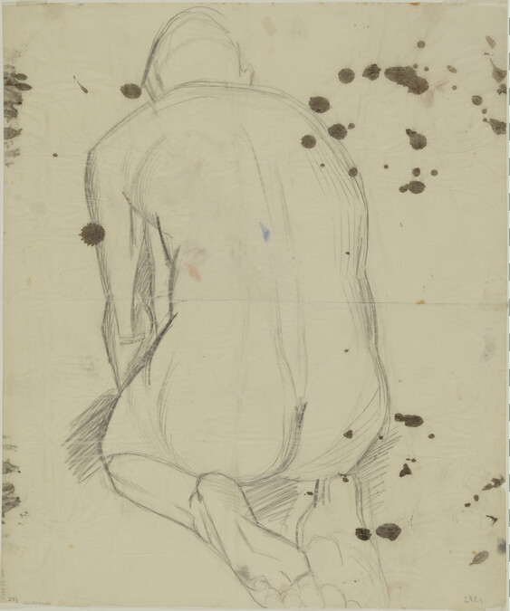 Study of Kneeling Figure for Cortez and the Cross (Panel 11) for The Epic of American Civilization