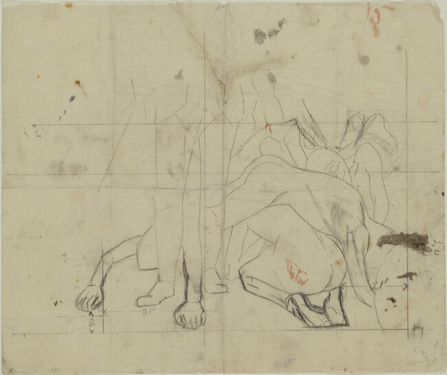 Study of lower half, Cortez and the Cross (Panel 11) for The Epic of American Civilization