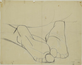 Study of Feet for Cortez and the Cross (Panel 11) for The Epic of American Civilization