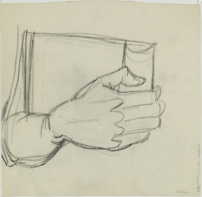 Study of Hand for Anglo-America (Panel 13) for The Epic of American Civilization