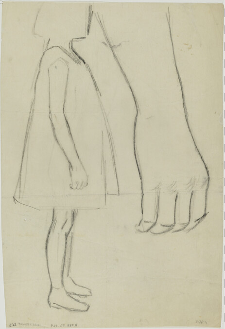 Study of Hand and Figure for Anglo-America (Panel 13) for The Epic of American Civilization