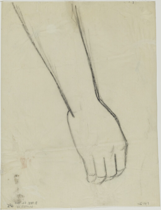 Study of Child's Hand for Anglo-America (Panel 13) for The Epic of American Civilization