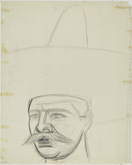 Study of Head for Hispano-America (Panel 14) for The Epic of American Civilization