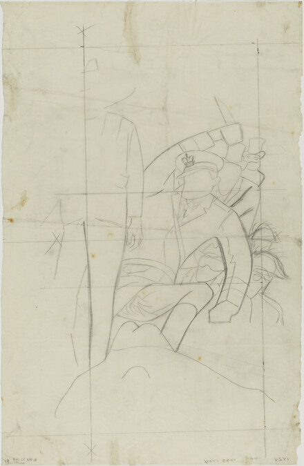 Study for right side of Hispano-America (Panel 14) for The Epic of American Civilization