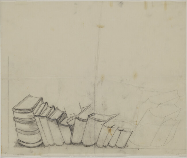 Study of Books for Gods of the Modern World (Panel 15) for The Epic of American Civilization