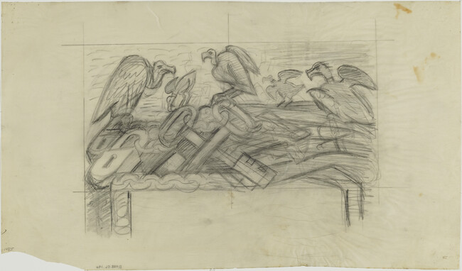 Composition Study for Chains of the Spirit (Panel 19) for The Epic of American Civilization