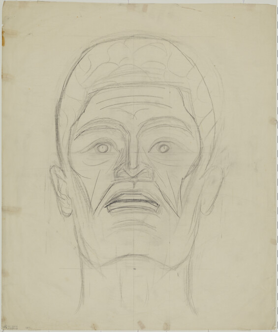 Study of Head for Modern Migration of the Spirit (Panel 18) for The Epic of American Civilization