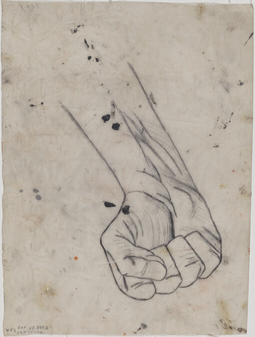 Study of Hand for Modern Migration of the Spirit (Panel 18) for The Epic of American Civilization