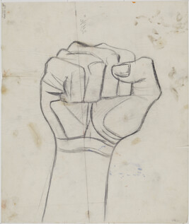 Study of Hand for Modern Migration of the Spirit (Panel 18) for The Epic of American Civilization