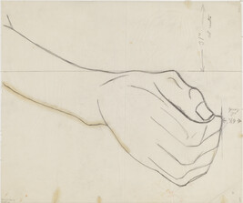 Study of Hand for Modern Industrial Man (central panel, 2 of 3, Panel 20) for The Epic of American...