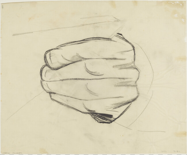 Study of Hand for Modern Industrial Man (central panel, 2 of 3, Panel 20) for The Epic of American Civilization