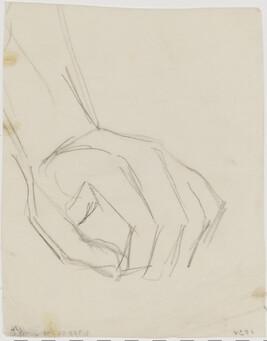 Study of Hand for The Epic of American Civilization