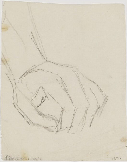 Study of Hand for The Epic of American Civilization