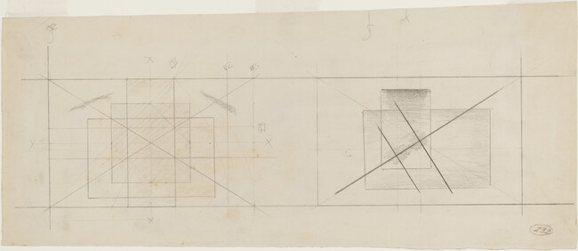 Study of Geometric Patterns for the Murals at the New School for Social Research, New York