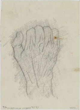 Study of Hand for The Pre-Columbian Golden Age (Panel 6) for The Epic of American Civilization