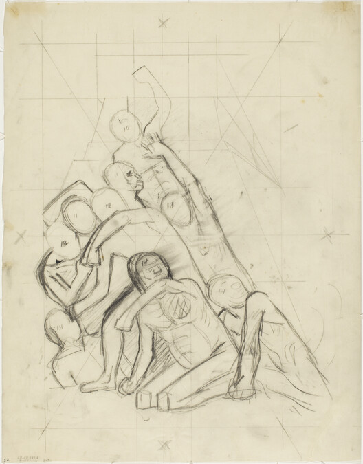 Study for The Departure of Quetzalcoatl (Panel 7) for The Epic of American Civilization