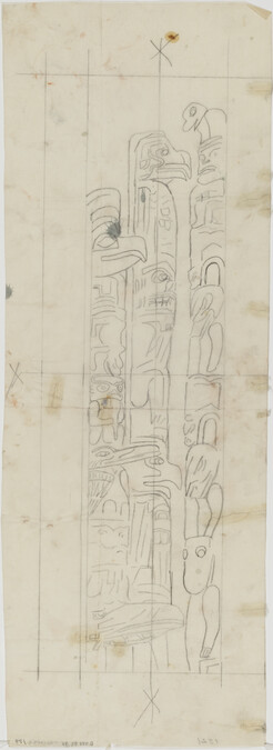 Study for Totem Poles I (Panel 9) for The Epic of American Civilization