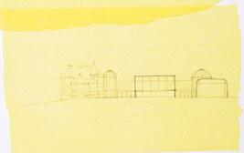 Preliminary Design for Hood Museum of Art North Facade; Study and Elevation