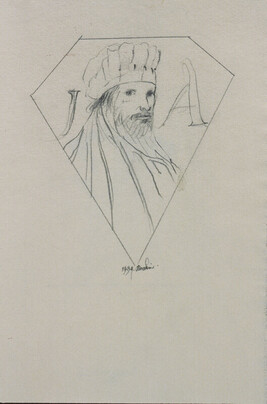 Portrait from A Book of Fanciful Portraits of Ingenious Metalsmiths, Medalists, Sculptors, and Engravers...