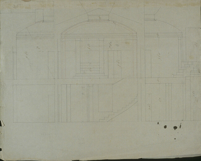 Unidentified Rendering of Architectural Details Pertaining to Dartmouth Row Buildings