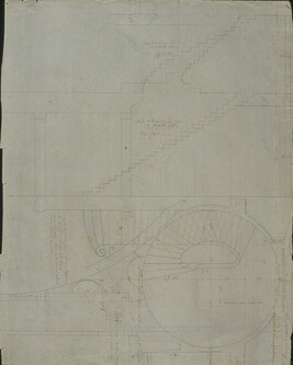 Unidentified Rendering of Architectural Details (Primarily Staircases) Pertaining to Dartmouth Row...