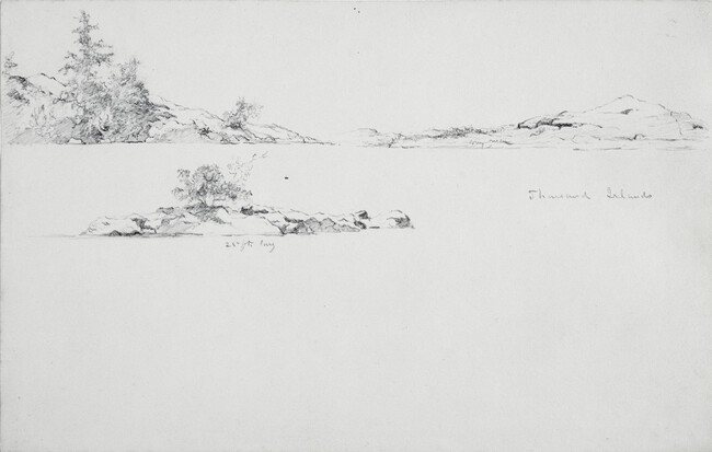 Two Studies of Islands from The Thousand Islands Sketchbook