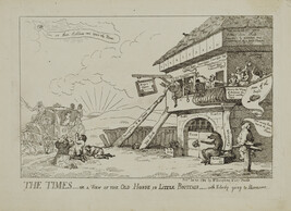 The Times - Or a View of the Old House in Little Brittain - with Nobody Going to Hannover (sic)